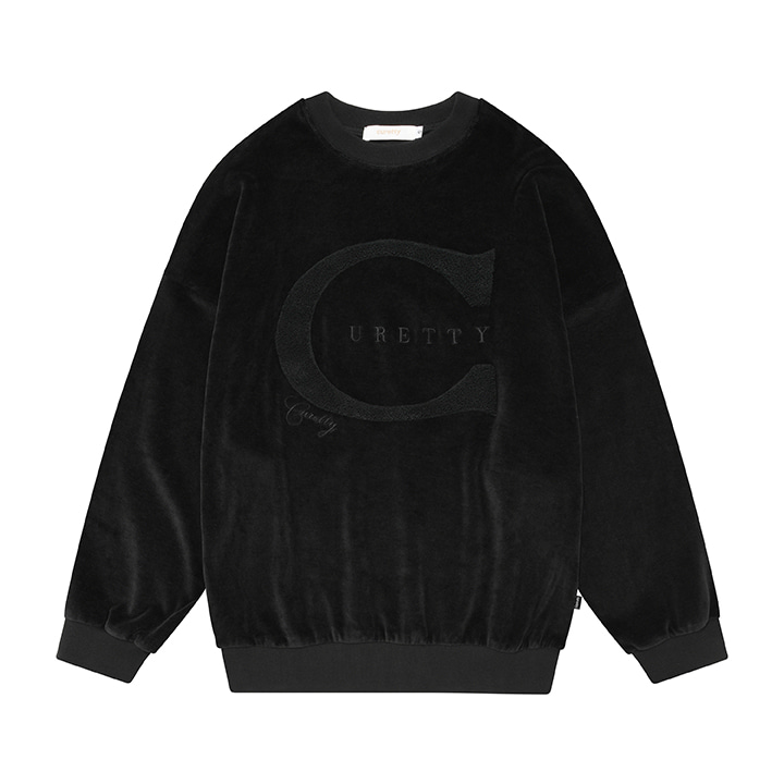 C LOGO BOUCLE EMBROIDERY TOP_BLACK