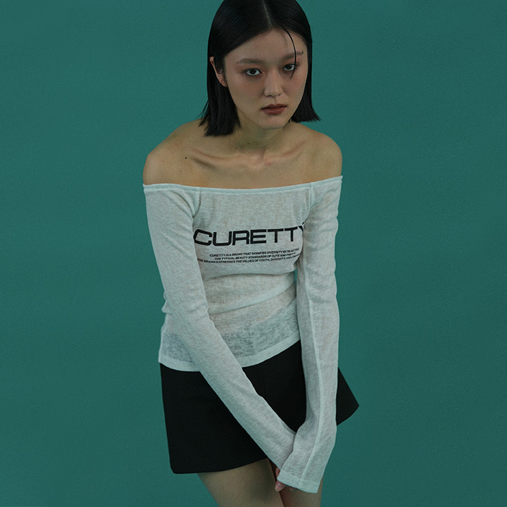 C LETTERING SEE-THROUGH T-SHIRT_WHITE